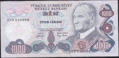 6.Emisyon 2.Tertip 1000 Lira D79 539888 Çok Temiz +