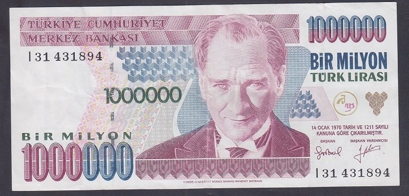 7.EMİSYON 2.TERTİP 1 000 000 LİRA I31 431894 ÇÇT