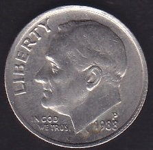 AMERİKA 1 DIME 1988 P