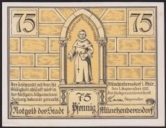 Almanya 75 Pfennig Notgeld 1921 Çil