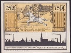 Almanya 75 Pfennig Notgeld 1921 Çil