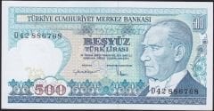 7.Emisyon 2.Tertip 500 Lira D42 886768 Çilaltı Çil