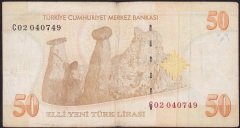 8.Emisyon 50 YTL C02 040749 Çok Temiz