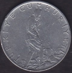 1962 Yılı 2.5 Lira Ters