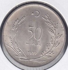 1977 YILI 50 LİRA FAO  HATIRA GÜMÜŞ ÇİLALTI ÇİL