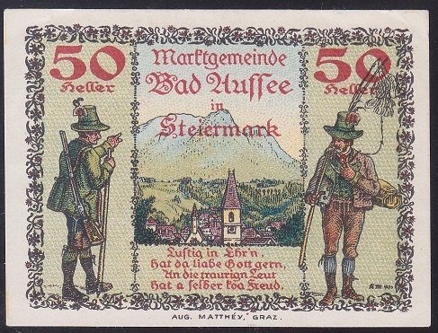 AVUSTURYA 50 PFENNİNG NOTGELD 1920 ÇİL