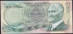 6.Emisyon 2.Tertip 10 Lira K40 245587 Çilaltı Çil