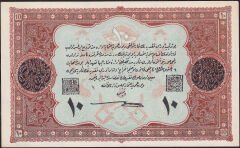 Kanada Baskı Vahdettin 10 Lira 28 Mart 1334 Seri A 020318 Çilaltı Çil