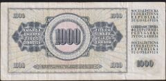 Yugoslavya 1000 Dinar 1981 Çok Temiz
