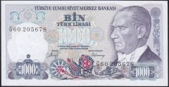7.Emisyon 2.Tertip 1000 Lira G60 205678 Çil