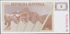 Slovenya 2 Tolarjev 1990 Çilaltı Çil Pick 2a