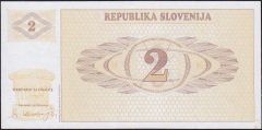 Slovenya 2 Tolarjev 1990 Çilaltı Çil Pick 2a