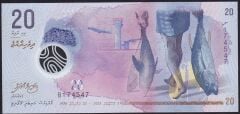 Maldivler 20 Rufiyaa 2015 Çil Polimer