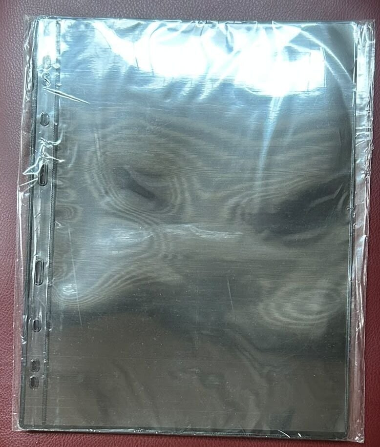 Bener Koleksiyon Kağıt Para Föyü ( Sayfası ) 1 Bölmeli - 1 Paket Siyah ( 5 Adet Föy ) Grande Boy
