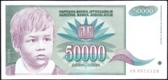 Yugoslavya 50000 Dinar 1992 Çok Çok Temiz +