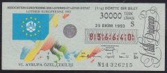 1993 23 EKİM ÇEYREK BİLET S SERİSİ