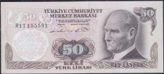 6.Emisyon 1.Tertip 50 Lira H17 155593 Çil
