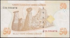8.Emisyon 50 YTL C56 584474 Çok Temiz
