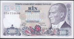 7.Emisyon 2.Tertip 1000 Lira G59 774698 Çil