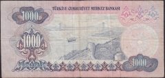 6.EMİSYON 1.TERTİP 1000 LİRA A61 356557 ÇOK TEMİZ