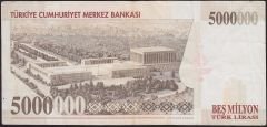 7.Emisyon 5 000 000 Lira J05 446260 Çok Temiz