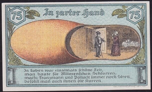 Almanya 75 Pfennig Notgeld 1921 Çil