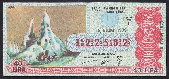 1979 19 EKİM YARIM BİLET