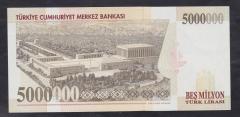7.EMİSYON 5 000 000 LİRA A02 534314 ÇİLALTI