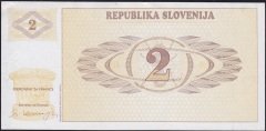 Slovenya 2 Tolarjev 1990 Çilaltı Çil Pick 2a Specimen