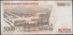7.Emisyon 5 000 000 Lira I84 859603 Çok Temiz