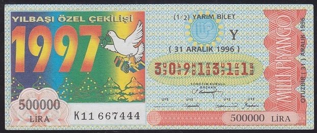 1996 31 ARALIK YARIM BİLET