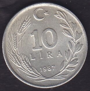 1987 Yılı 10 Lira