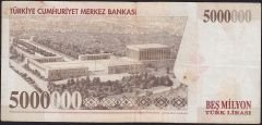 7.Emisyon 5 000 000 Lira K07 408131 Çok Temiz