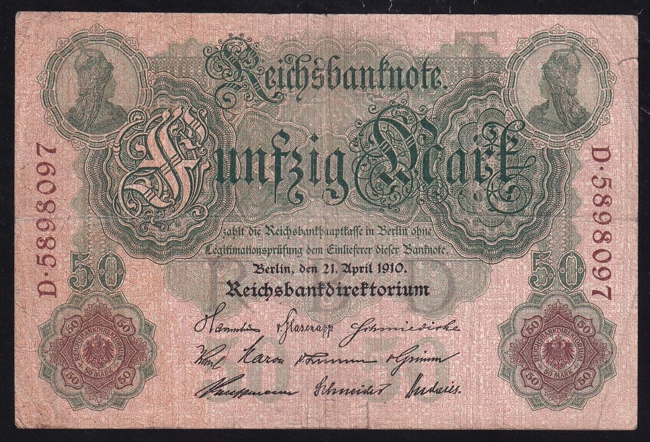 Almanya 50 Mark 1910 Çok Temiz