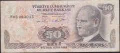 6.Emisyon 1.Tertip 50 Lira H05 083025 Çok Temiz