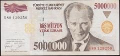 7.Emisyon 5 000 000 Lira G89 129250 Çok Temiz