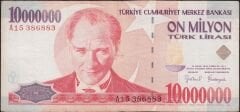 7.Emisyon 10 000 000 Lira A15 386883 Çok Temiz