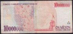 7.Emisyon 10 000 000 Lira A15 386883 Çok Temiz
