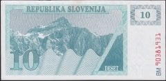Slovenya 10 Tolarjev 1990 Çilaltı