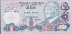6.Emisyon 2.Tertip 1000 Lira D56 207689 Çok Çok Temiz +