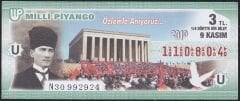 2010 9 Kasım Çeyrek Bilet - U Serisi
