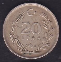1984 Yılı 20 Lira