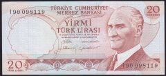 6.Emisyon 4.Tertip 20 Lira I90 098119 Çilaltı Çil