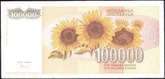Yugoslavya 100000 Dinar 1993 Çok Çok Temiz +