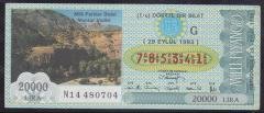 1993 29 EYLÜL ÇEYREK BİLET G SERİSİ
