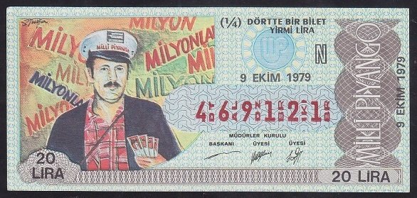 1979 9 EKİM ÇEYREK BİLET