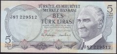 6.EMİSYON 2.TERTİP 5 LİRA J87 229512 ÇÇT + eski kağıt para fiyatları