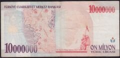 7.Emisyon 10 000 000 Lira A14 222513 Çok Temiz