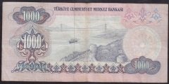 6.EMİSYON 1.TERTİP 1000 LİRA A52 391587 ÇOK TEMİZ