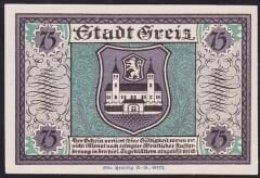 Almanya 75 Pfennig Notgeld 1921 Çil